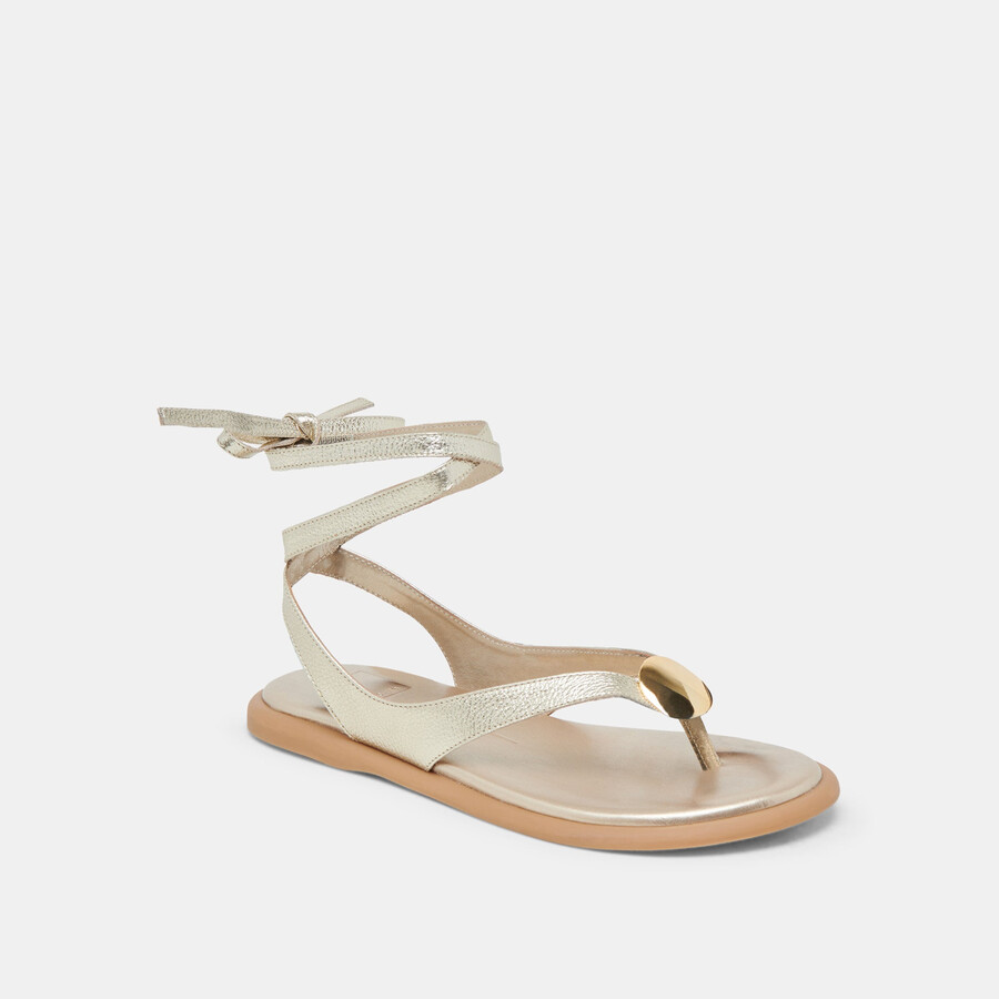 sandalias judy de piel color dorado claro