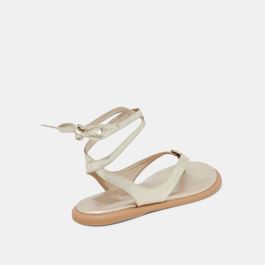 sandalias judy de piel color dorado claro