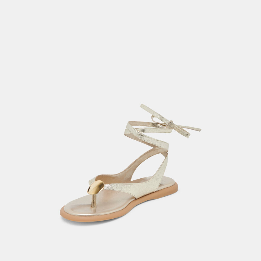 sandalias judy de piel color dorado claro