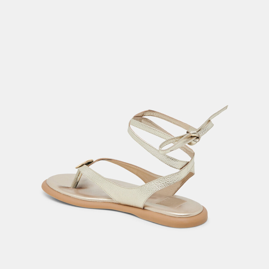 sandalias judy de piel color dorado claro