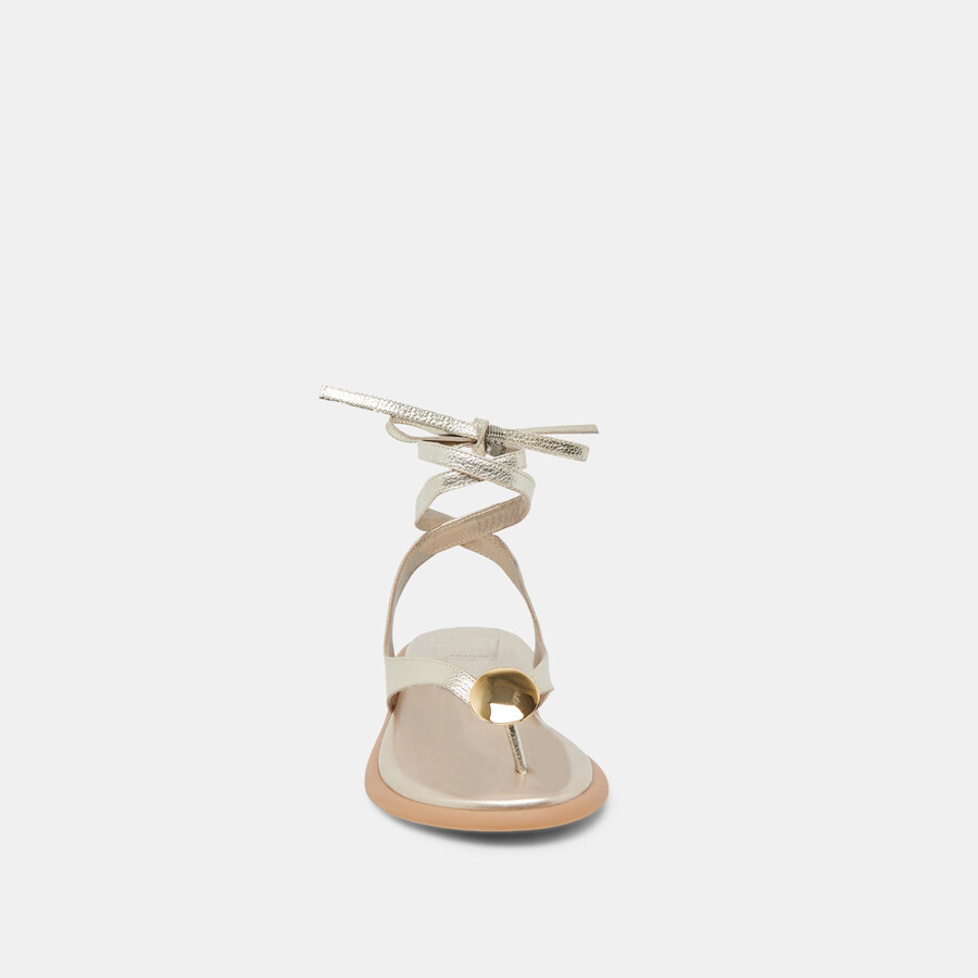 sandalias judy de piel color dorado claro