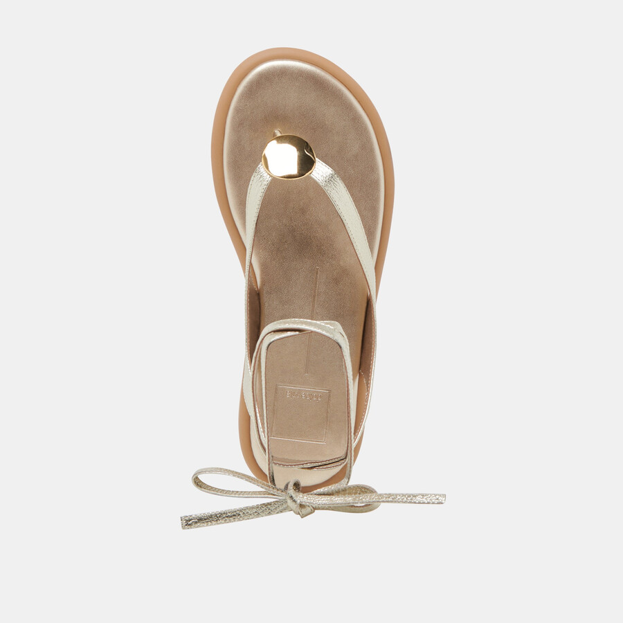 sandalias judy de piel color dorado claro